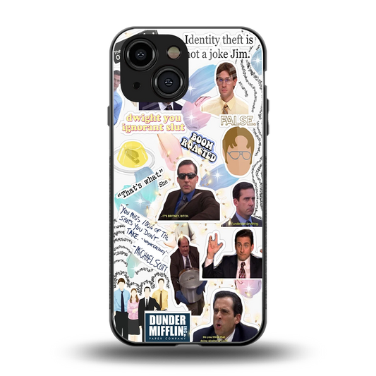 Office Mix back phone cover | glass case for iphone 13 mini