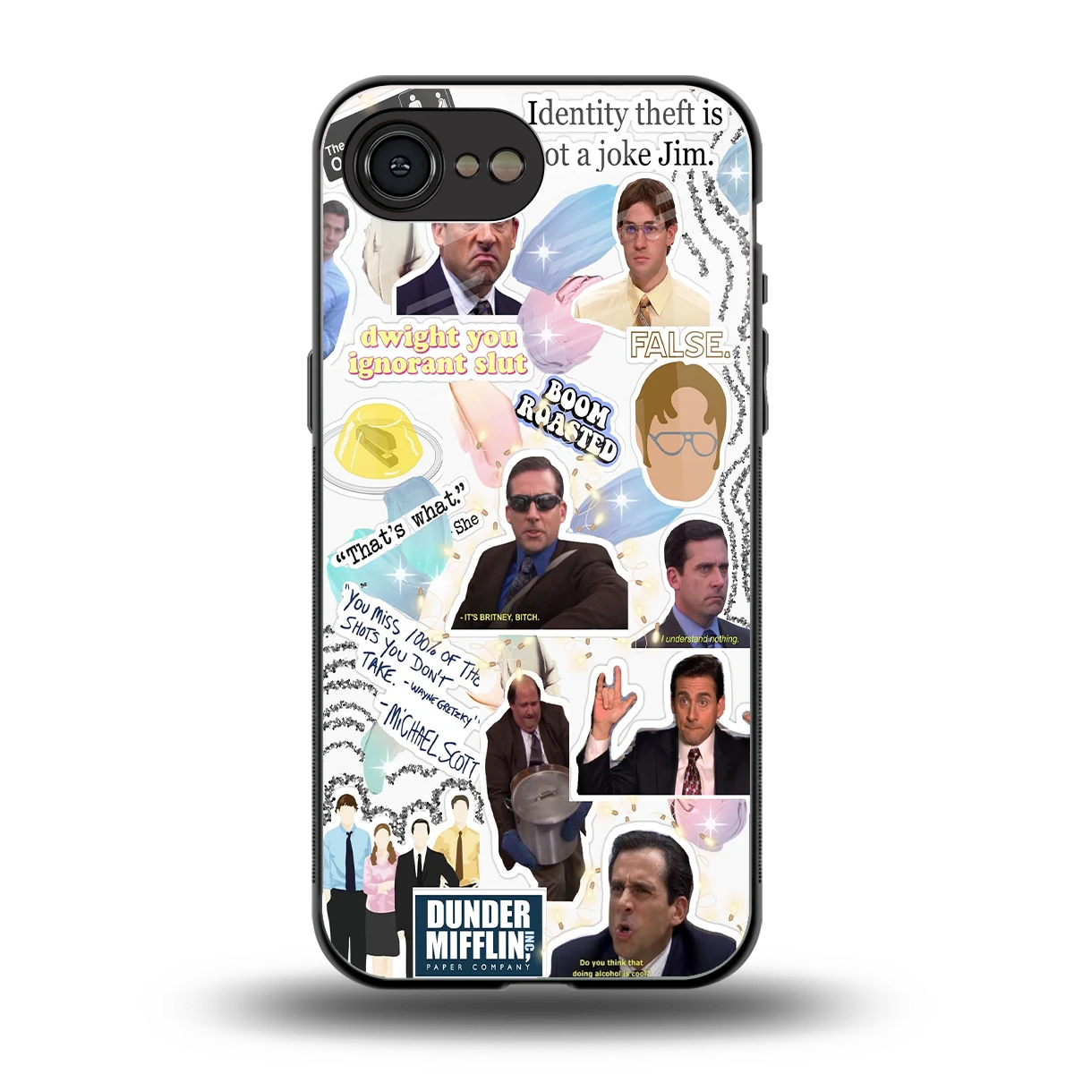 Office Mix back phone cover | glass case for iphone 16e