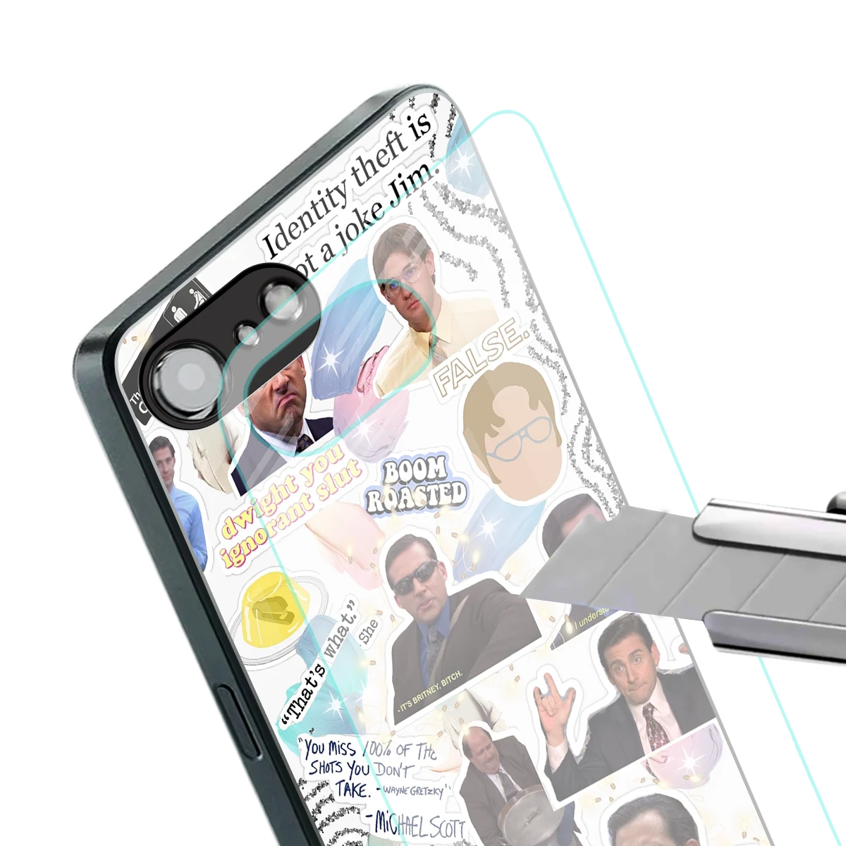 Office Mix stylish phone case for iphone 16e | glossy glass and slim fit