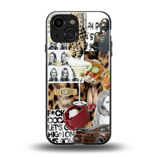 Old Money Mood back phone cover | glass case for iphone 13 mini
