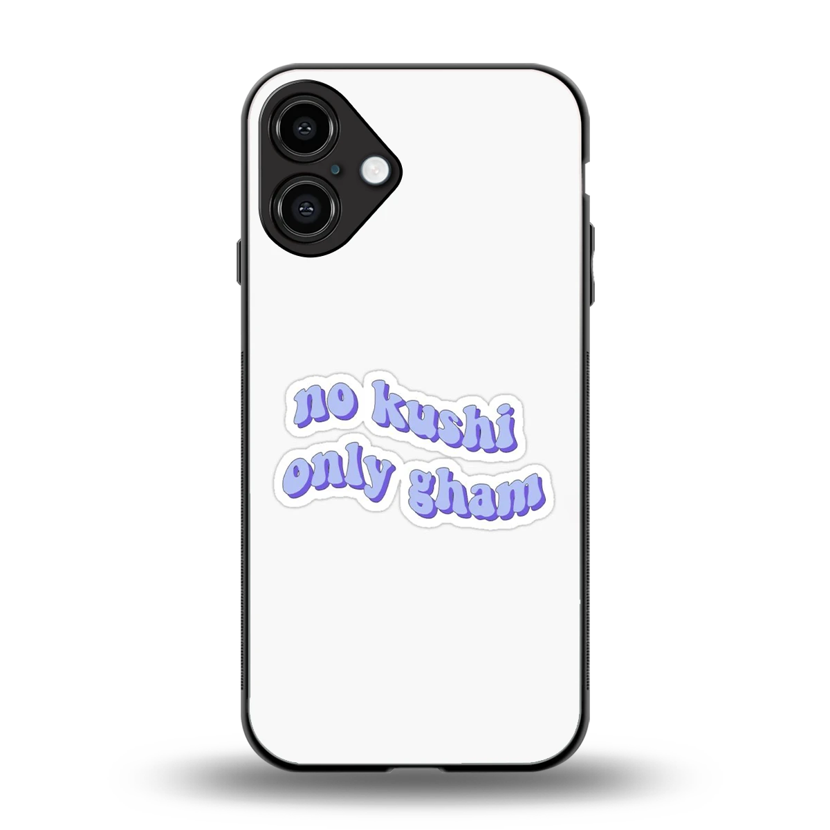 Only Gham back phone cover | glass case for iphone 16 plus