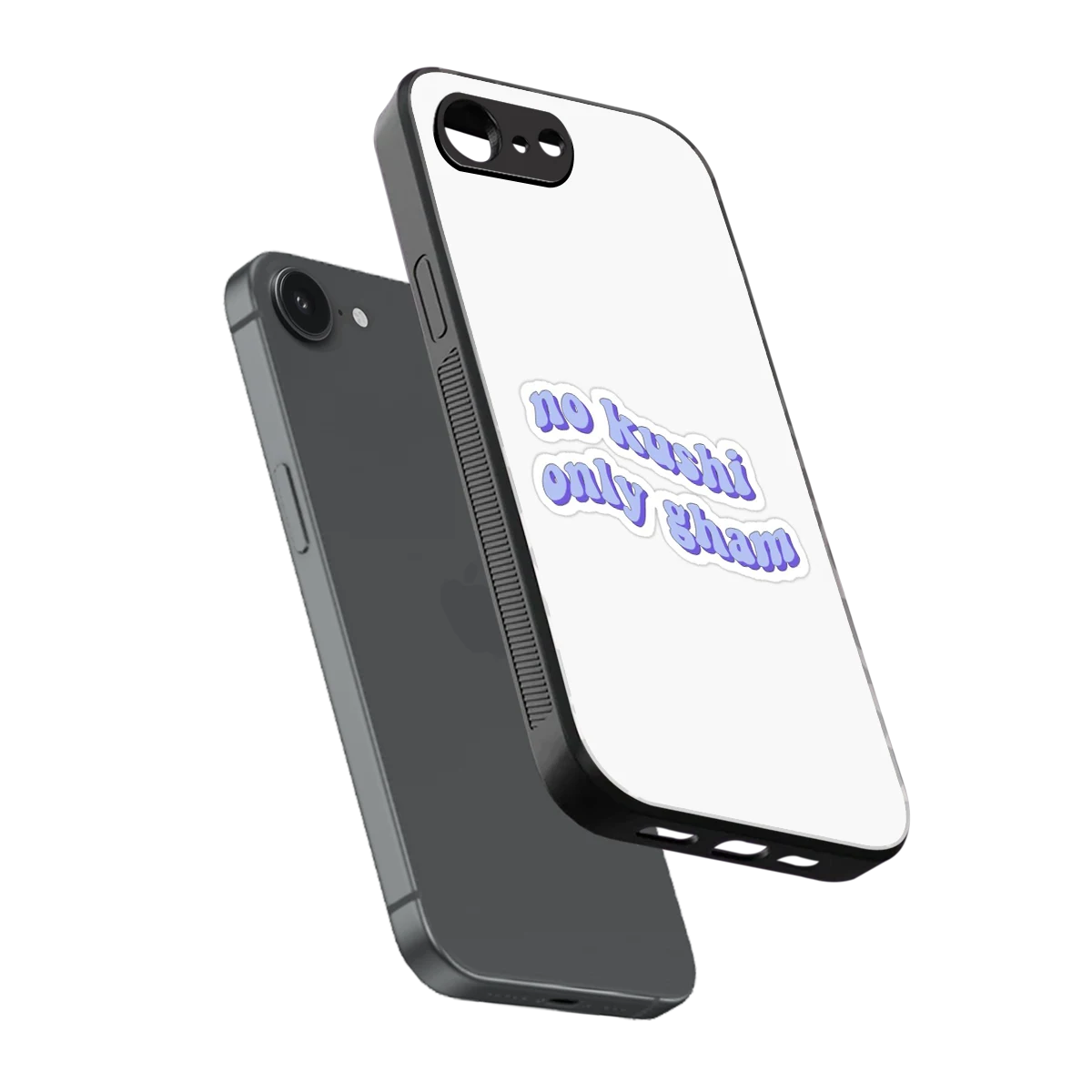 Only Gham sleek iphone 16e cover with tempered glass back and TPU edges