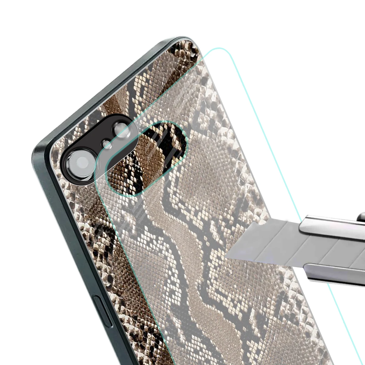 Ouroboros stylish phone case for iphone 16e | glossy glass and slim fit