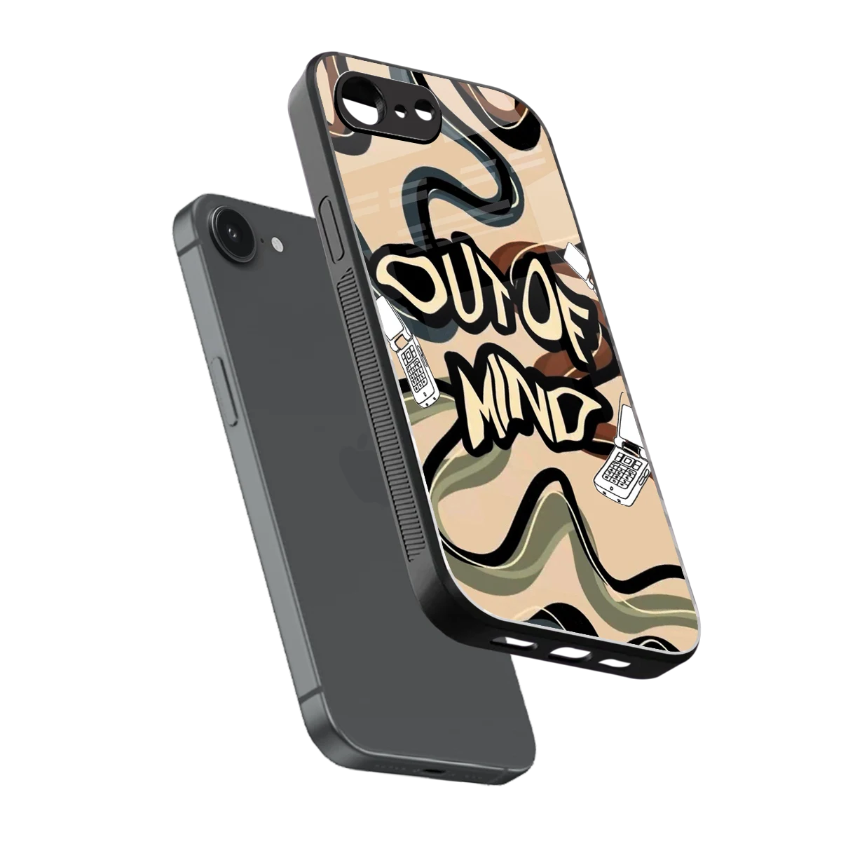 Outta Mind sleek iphone 16e cover with tempered glass back and TPU edges