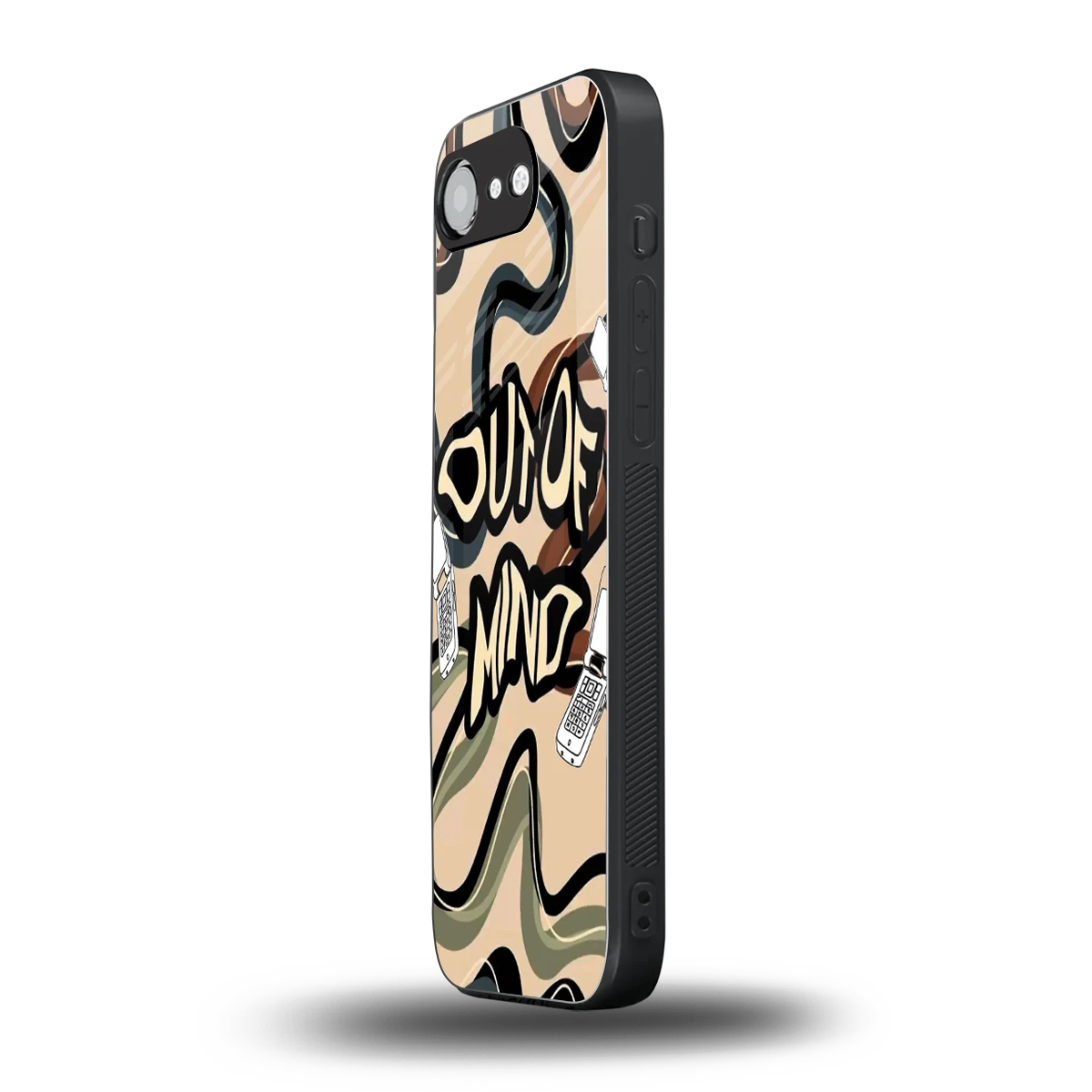 Outta Mind iphone 16e mobile cover | shockproof glass phone case