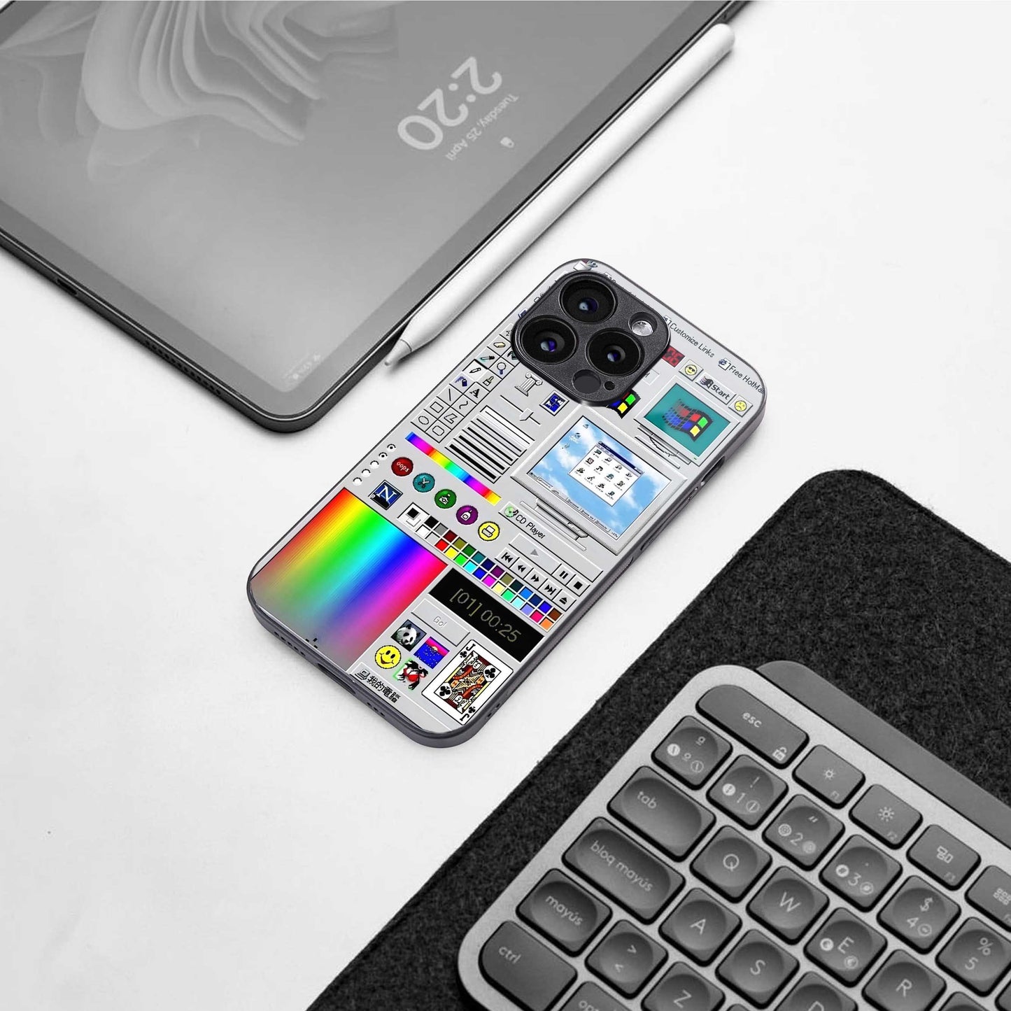 Paint Retro Phone Case for Iphone 16 | Glass Case