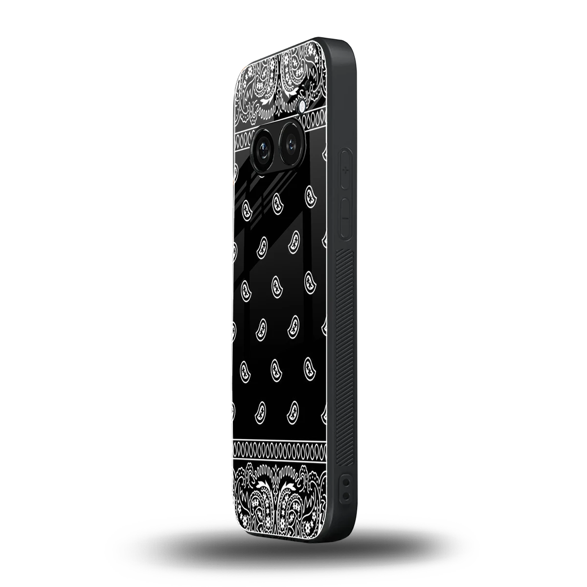 Paisley Black nothing phone 2a mobile cover | shockproof glass phone case
