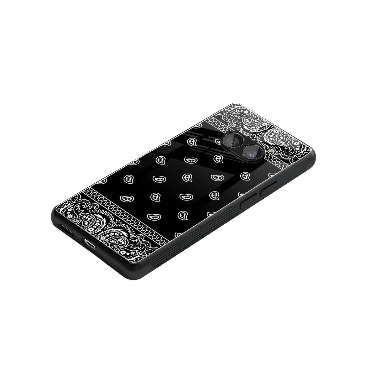 Paisley Black stylish phone case for nothing phone 2a | glossy glass and slim fit