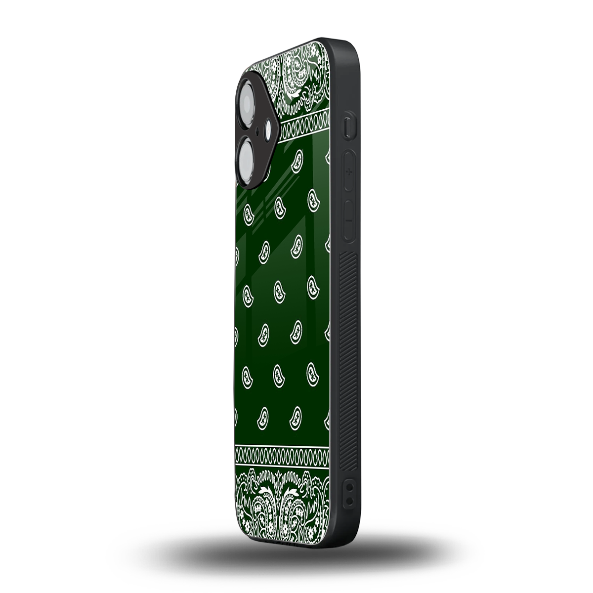 Paisley Green Phone Case for Iphone 16 | Glass Case