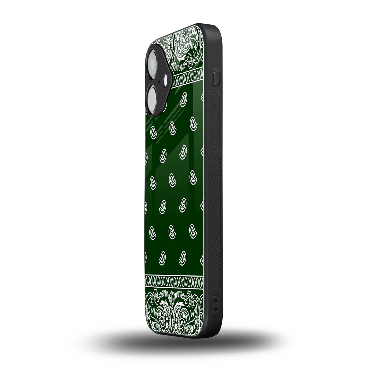 Paisley Green iPhone 16 mobile cover | shockproof glass phone case