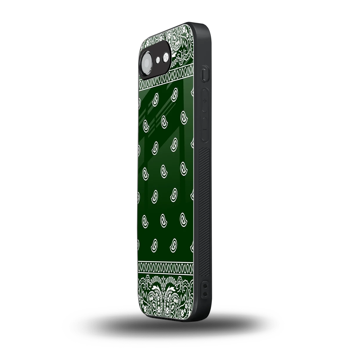 Paisley Green iphone 16e mobile cover | shockproof glass phone case