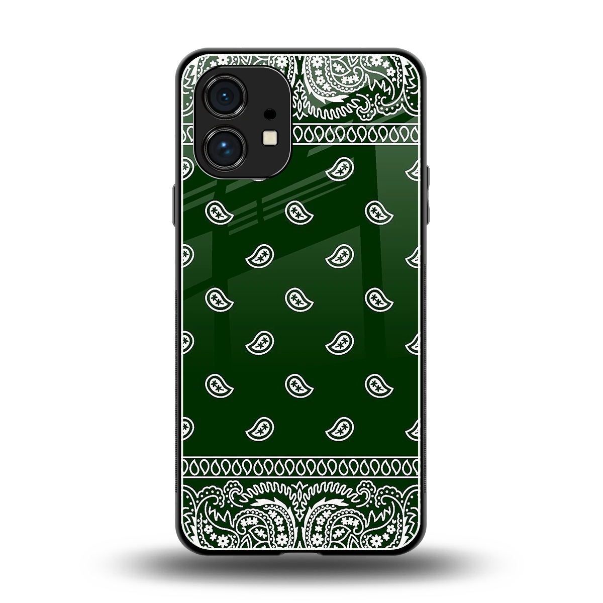 Paisley Green back phone cover | glass case for nothing phone 1