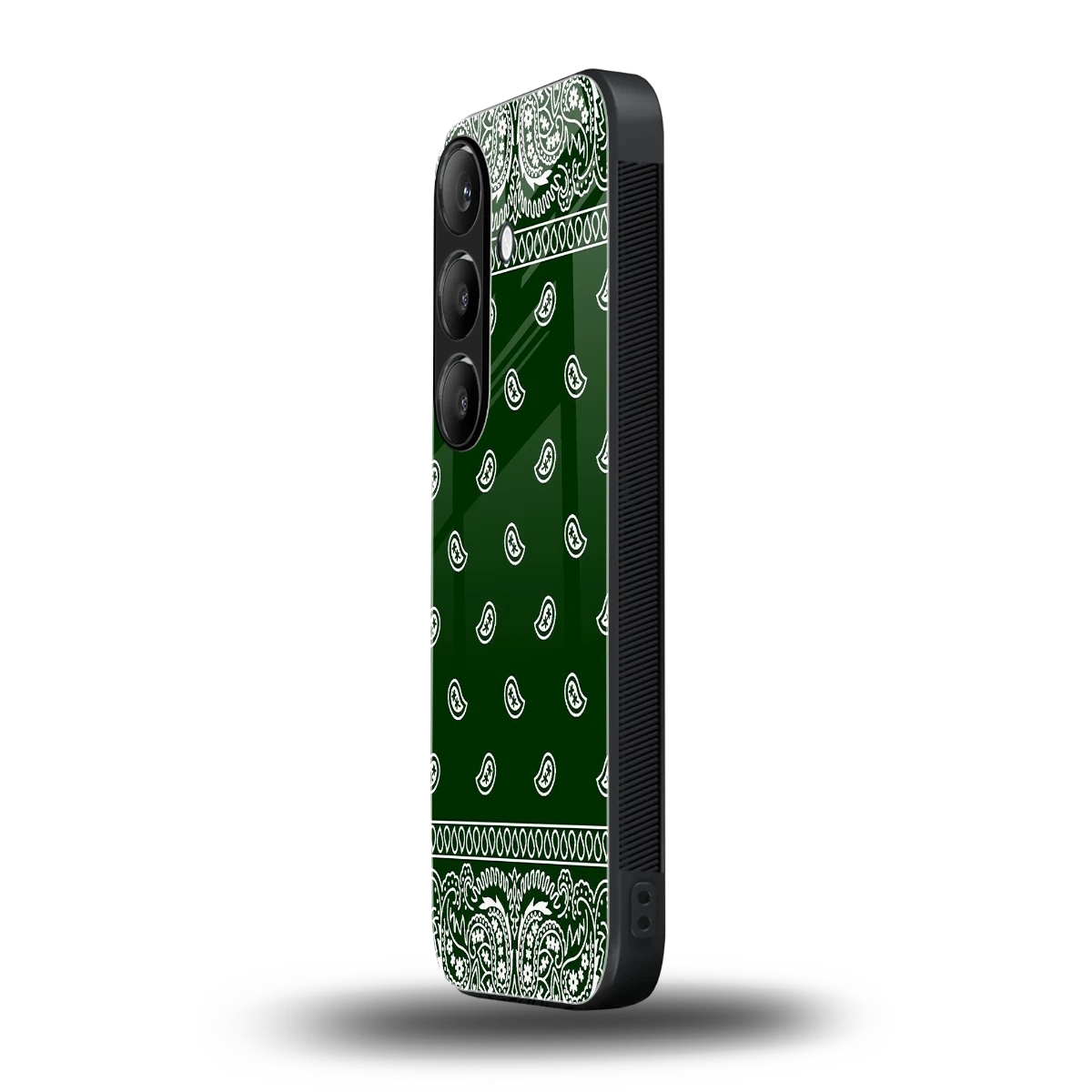 Paisley Green samsung galaxy s24 mobile cover | shockproof glass phone case