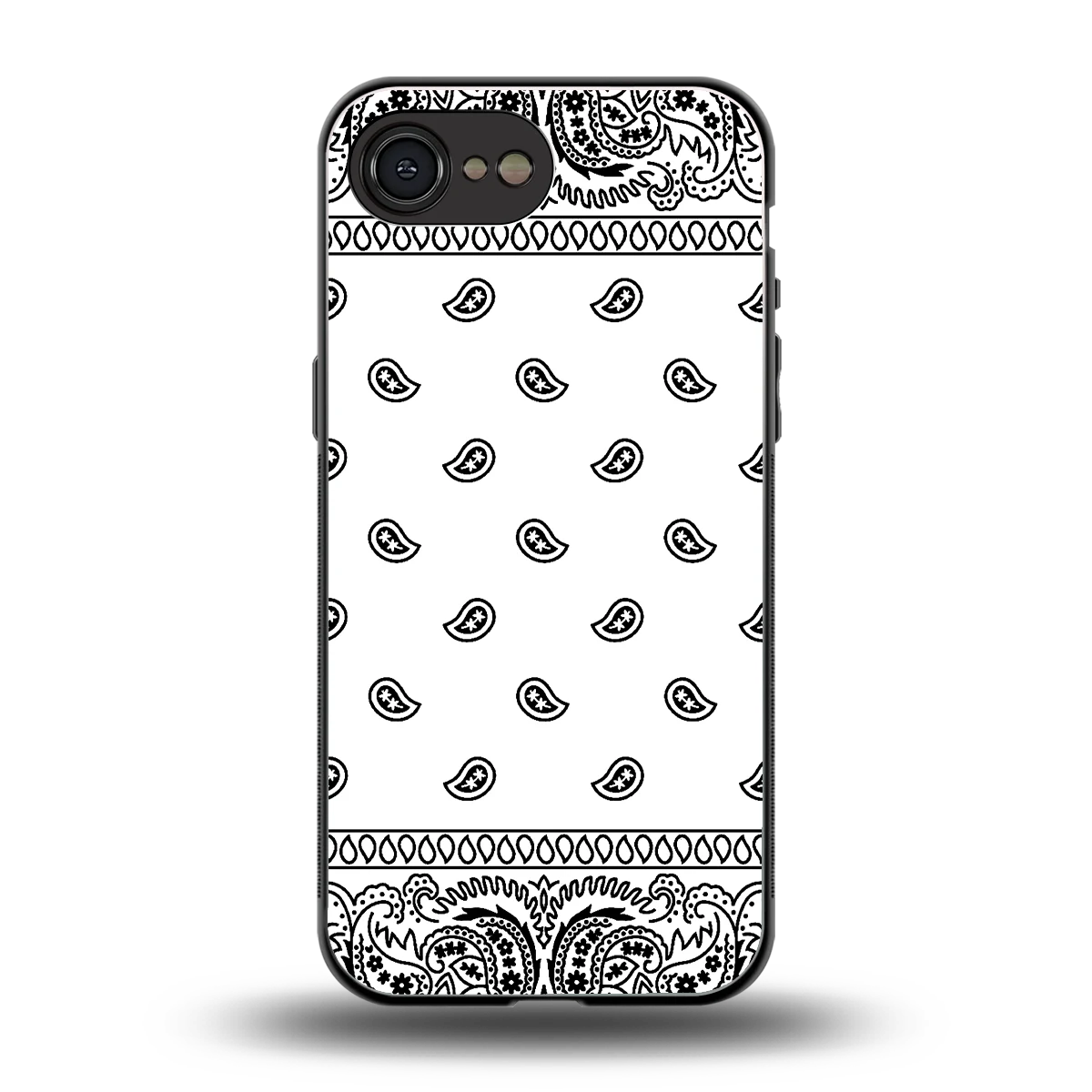 Paisley White back phone cover | glass case for iphone 16e