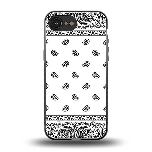 Paisley White back phone cover | glass case for iphone 16e