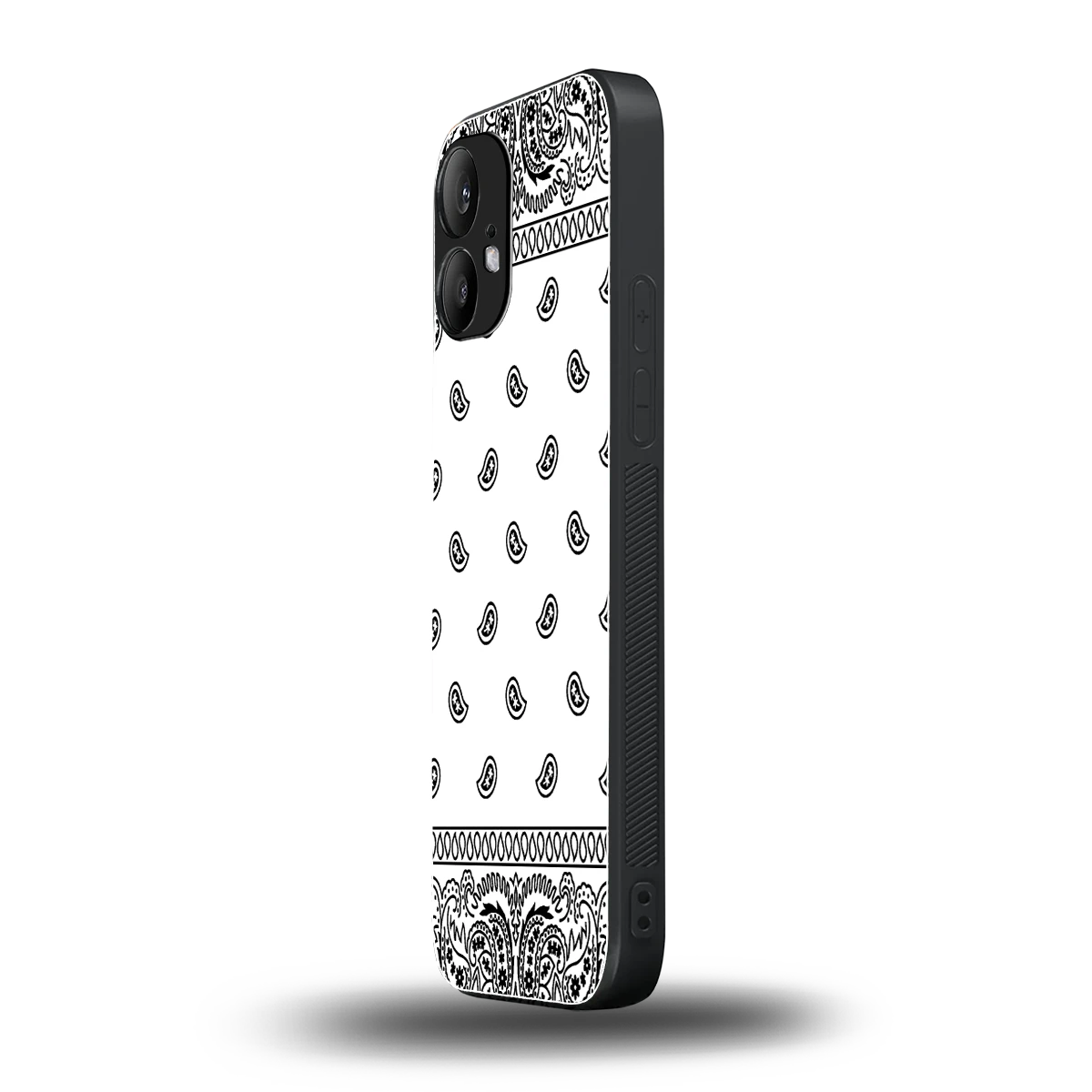 Paisley White nothing phone 2 mobile cover | shockproof glass phone case