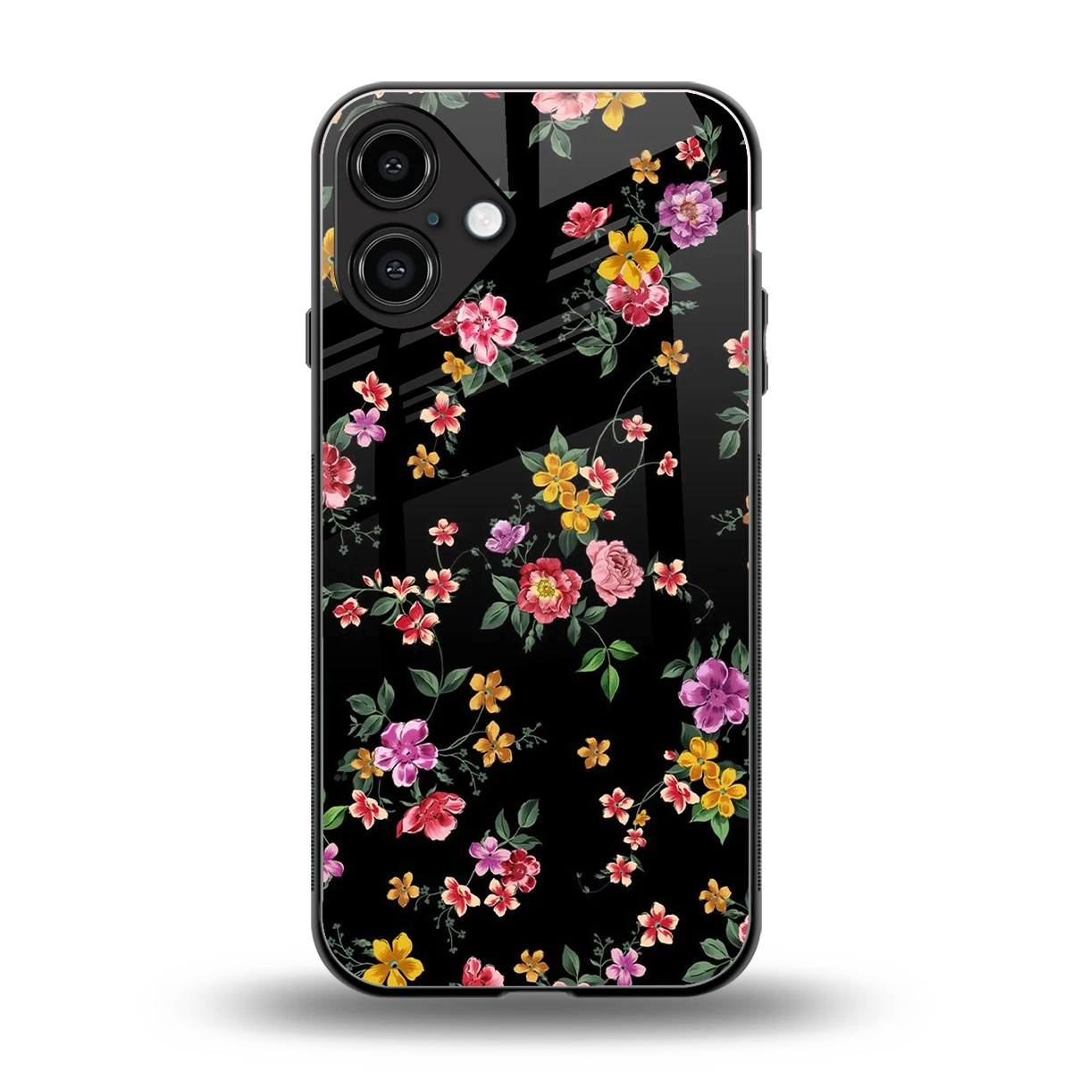 Petal Parade back phone cover | glass case for iphone 16 plus