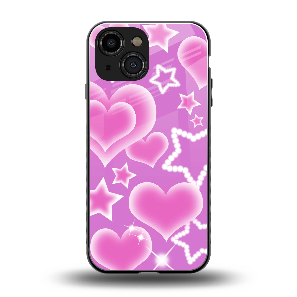 Pink Celestia back phone cover | glass case for iphone 13 mini