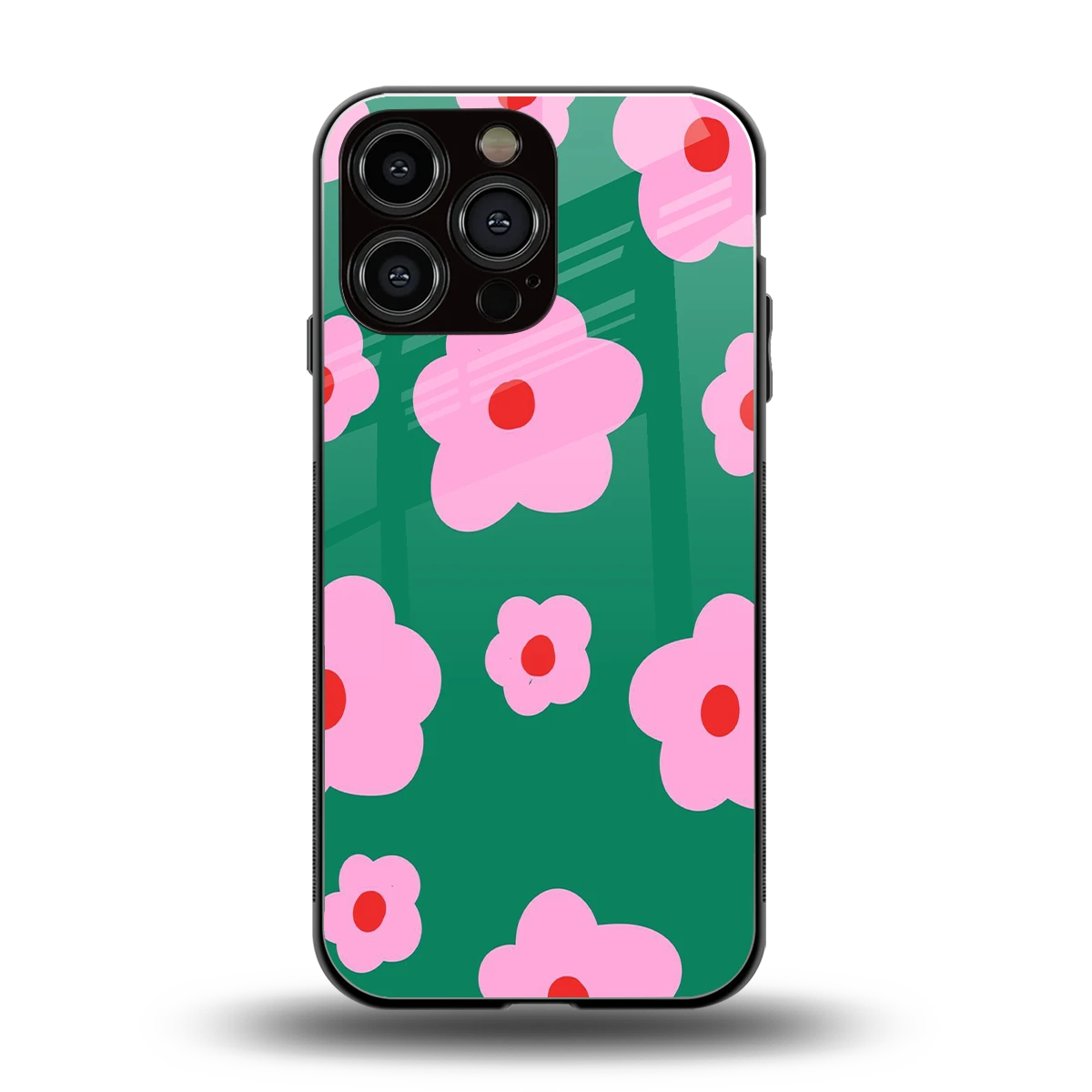 Pink Petal Parade back phone cover | glass case for iphone 15 pro max
