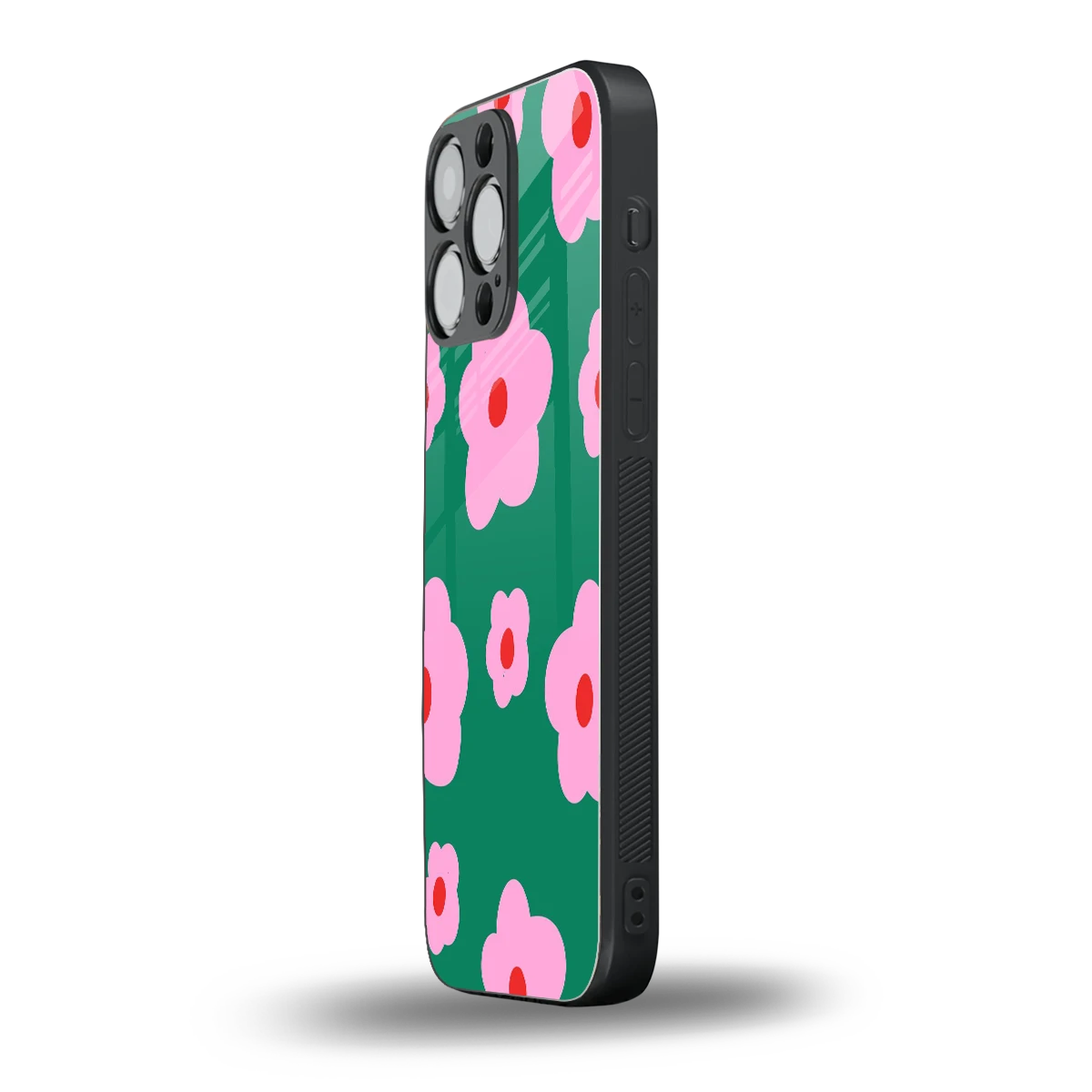 Pink Petal Parade iphone 15 pro max mobile cover | shockproof glass phone case