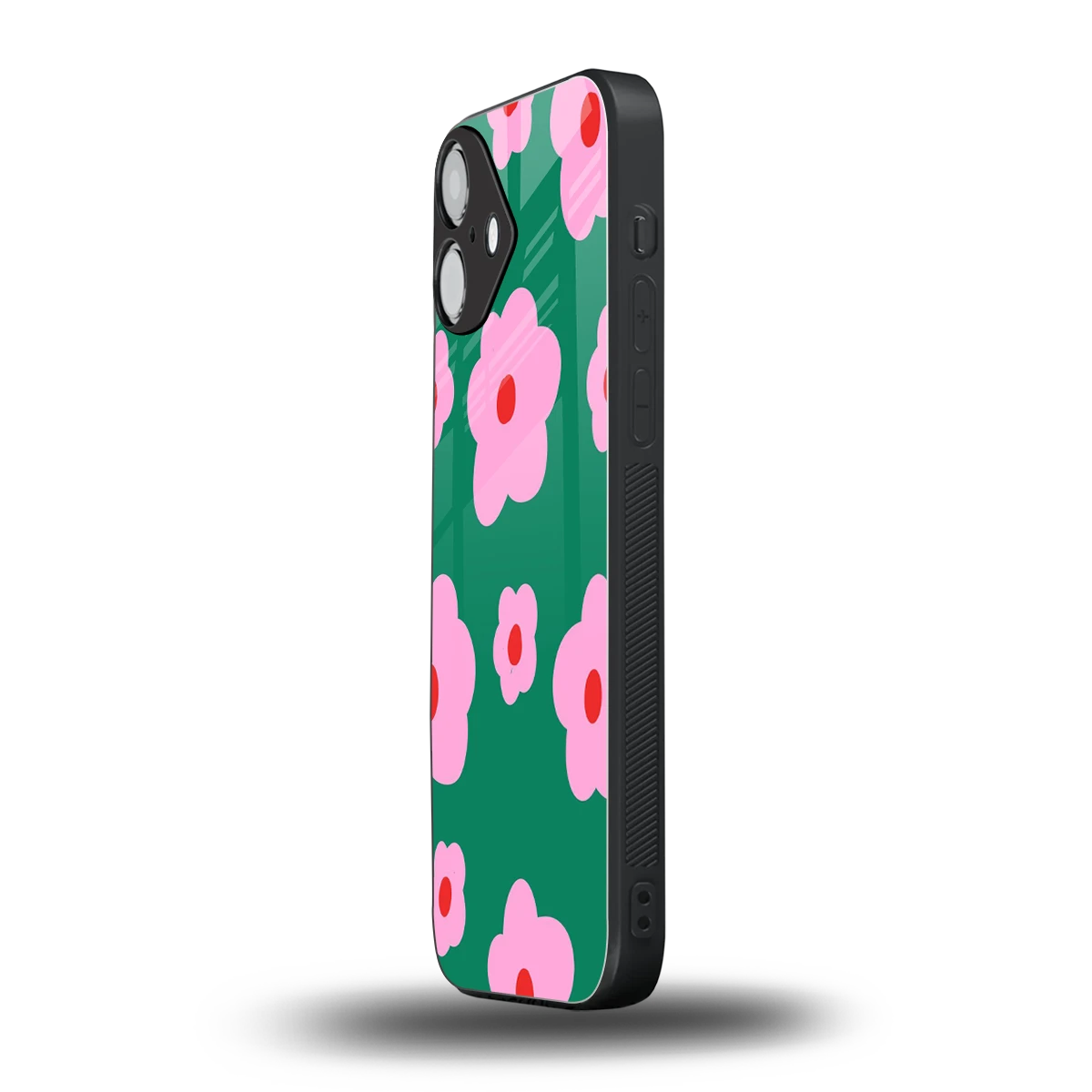 Pink Petal Parade iphone 16 plus mobile cover | shockproof glass phone case
