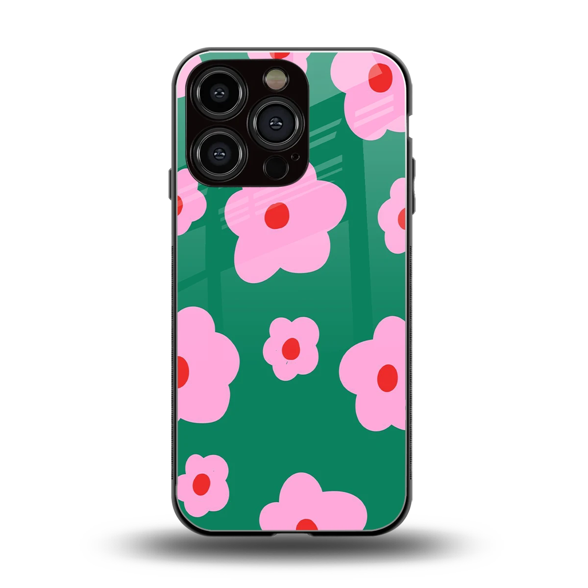 Pink Petal Parade back phone cover | glass case for iphone 16 pro