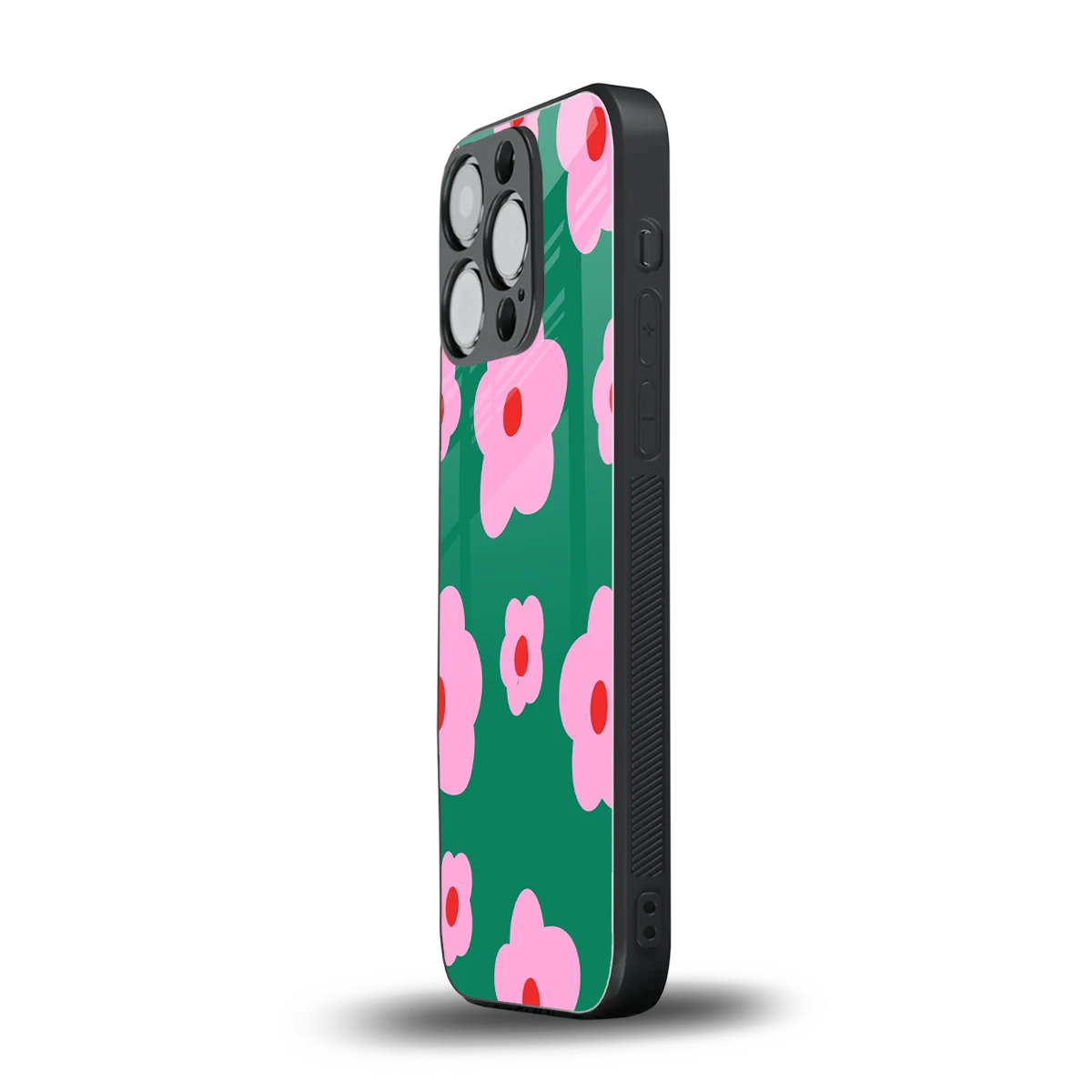 Pink Petal Parade iphone 16 pro mobile cover | shockproof glass phone case