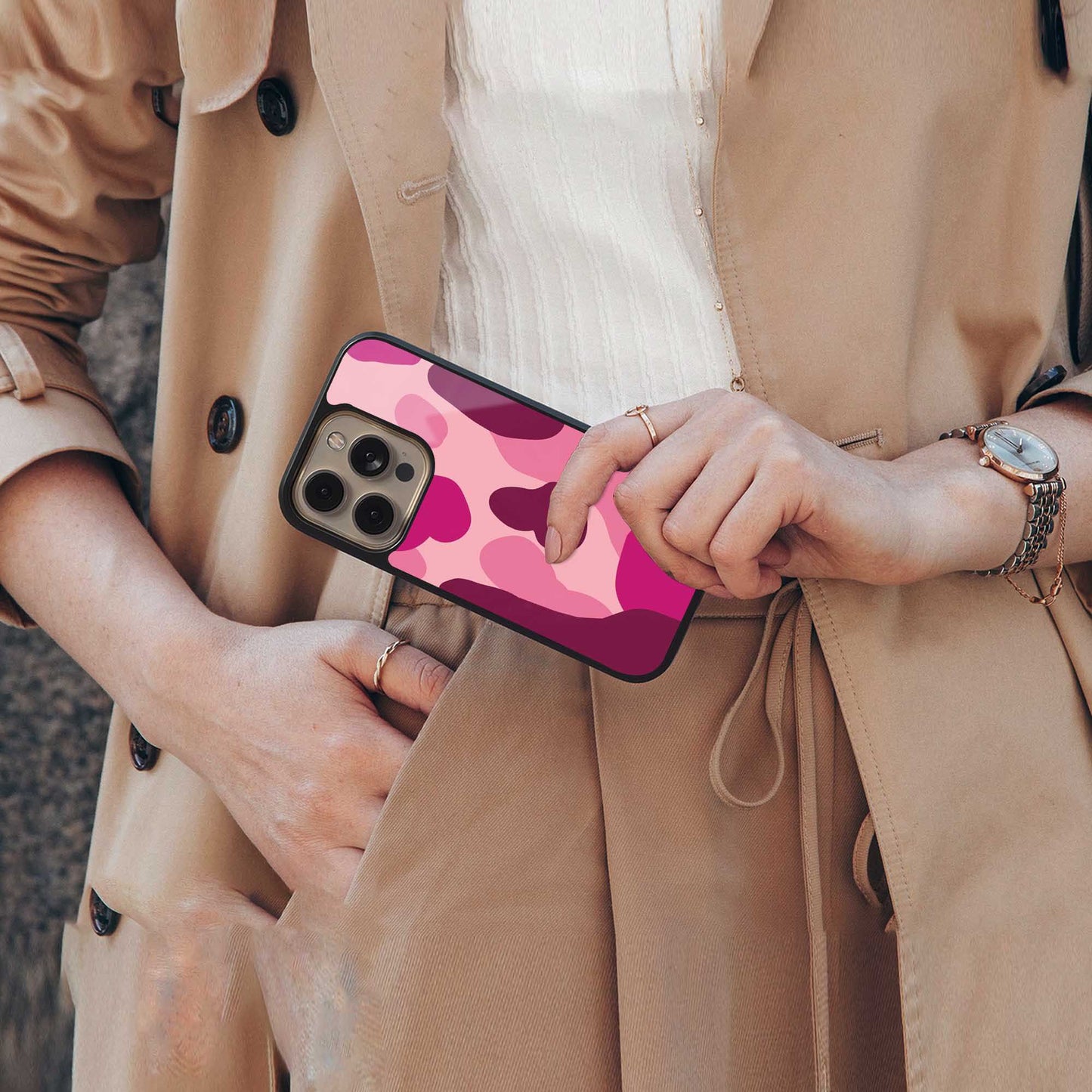 Pink Carousel Phone Case for Iphone 16 | Glass Case