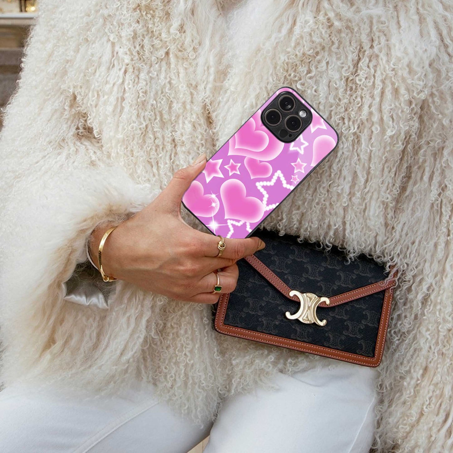 Pink Celestia Phone Case for Iphone 16 | Glass Case
