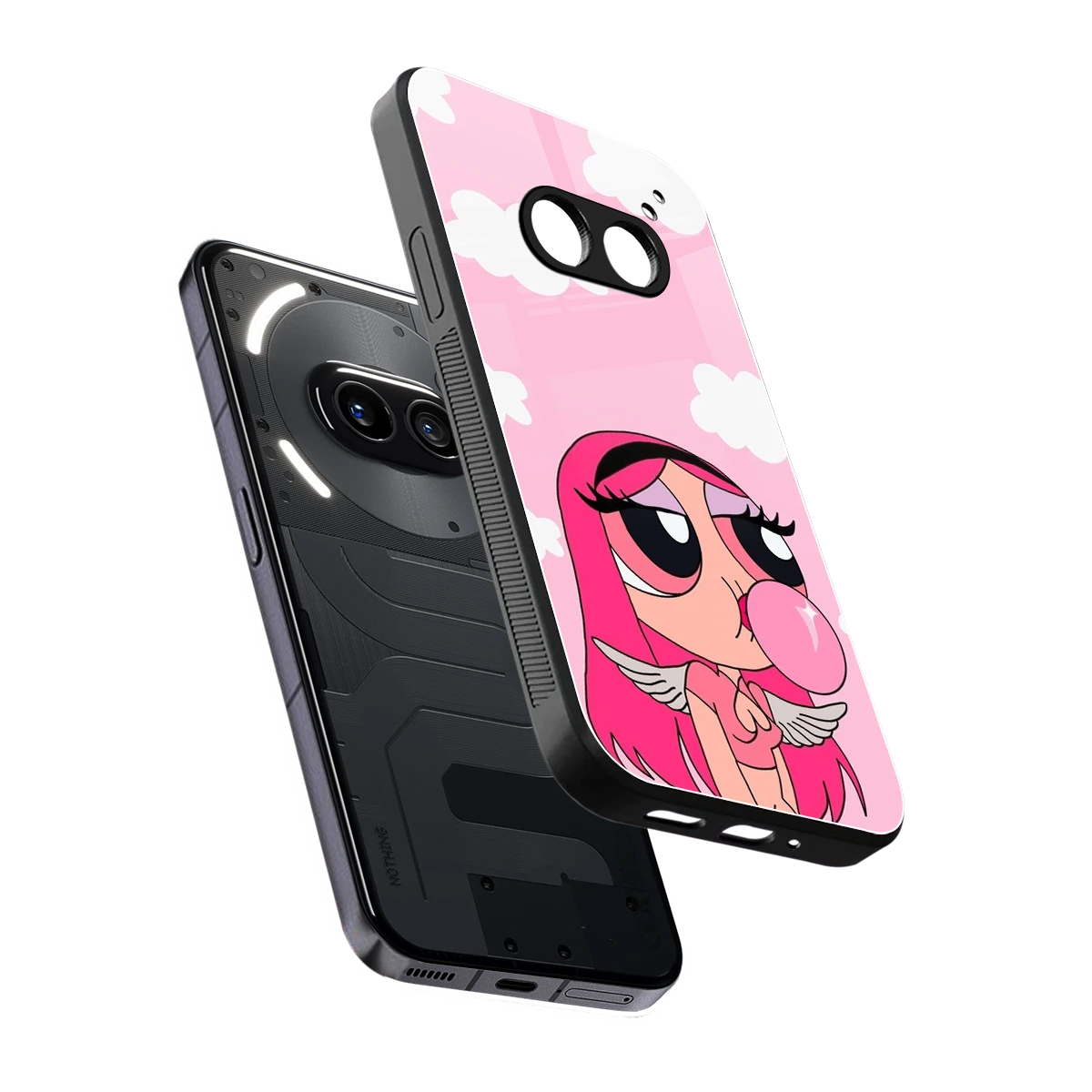 Pinktastic Chic sleek nothing phone 2a plus cover with tempered glass back and TPU edges