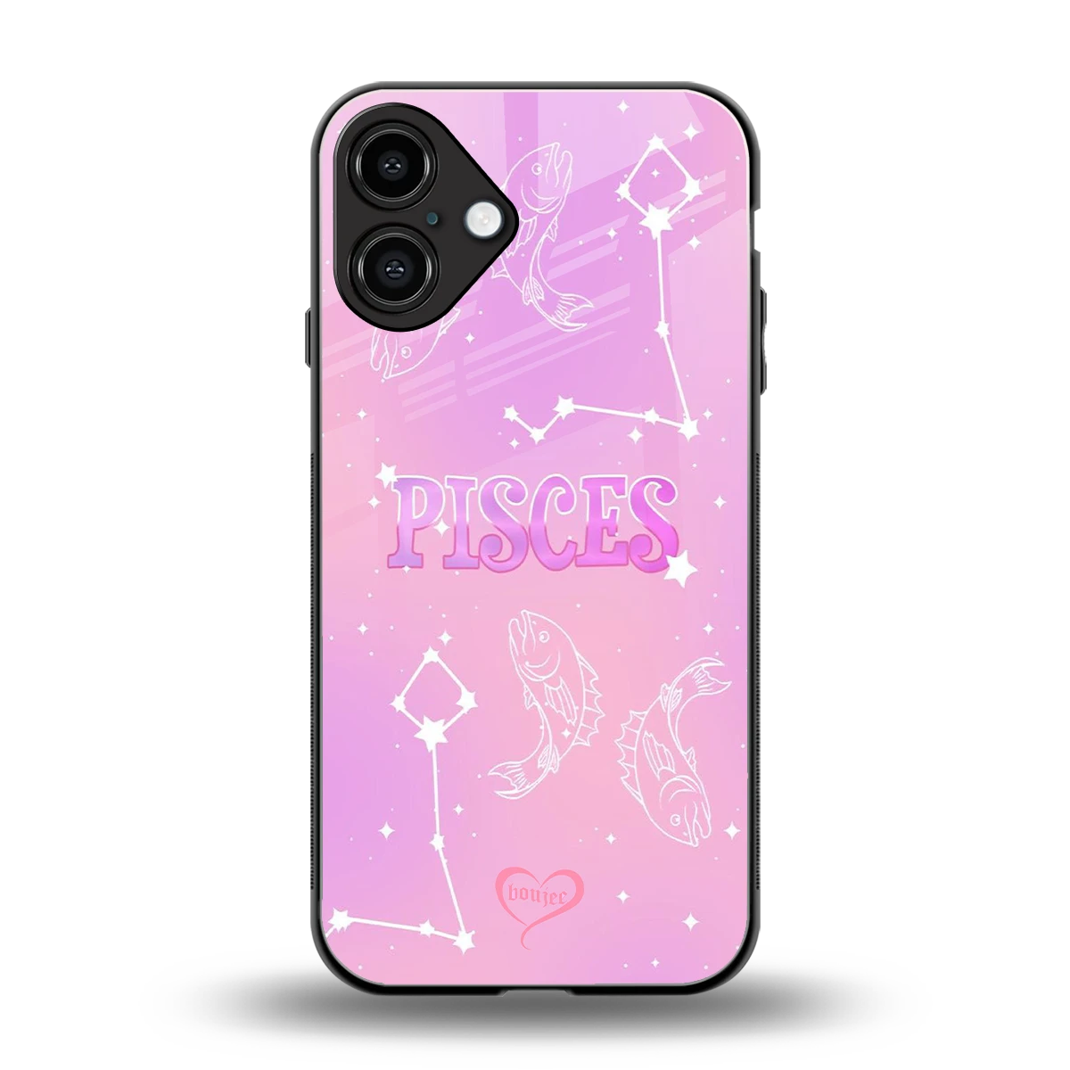 Pisces Aura back phone cover | glass case for iphone 16 plus