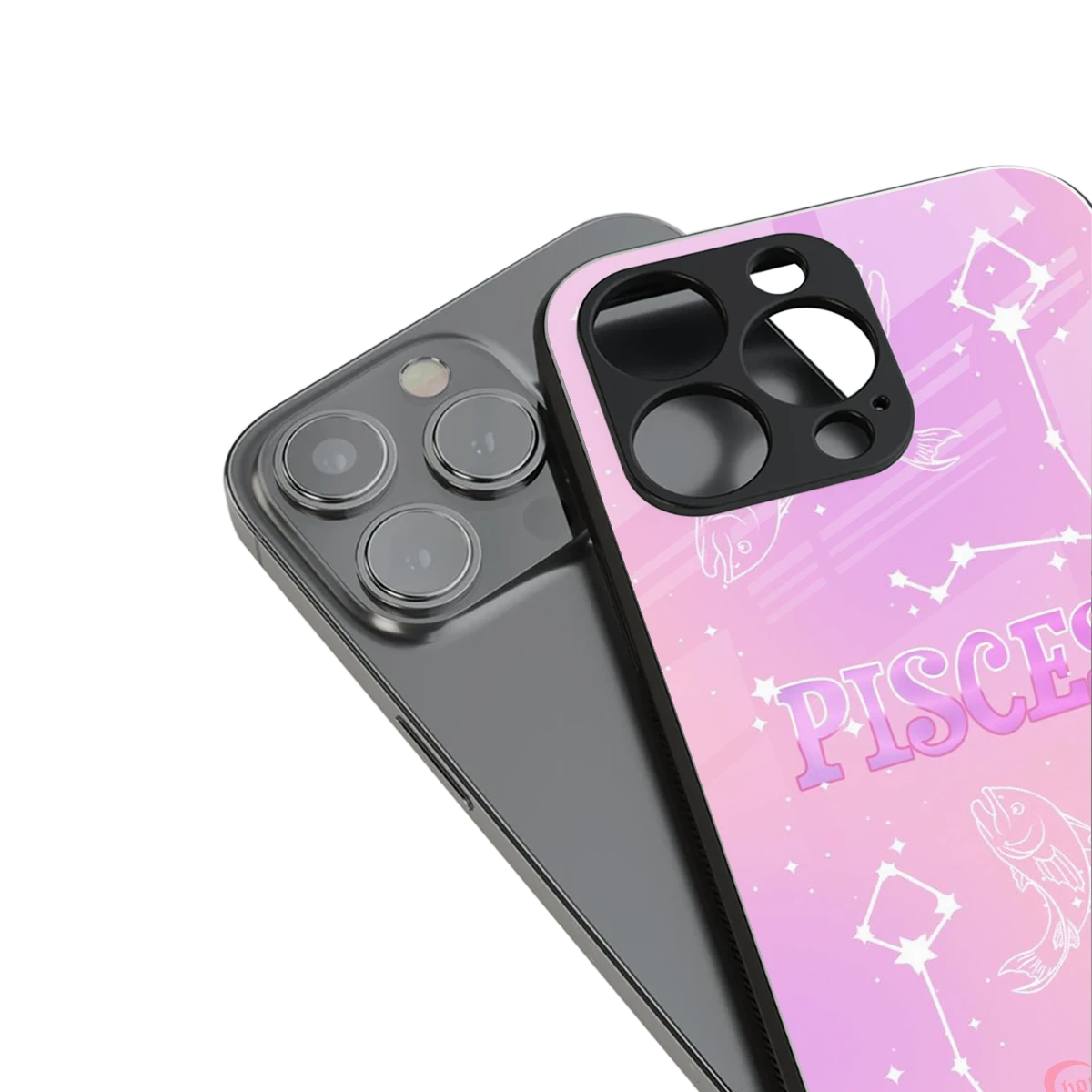 Pisces Aura stylish phone case for iphone 15 pro | glossy glass and slim fit