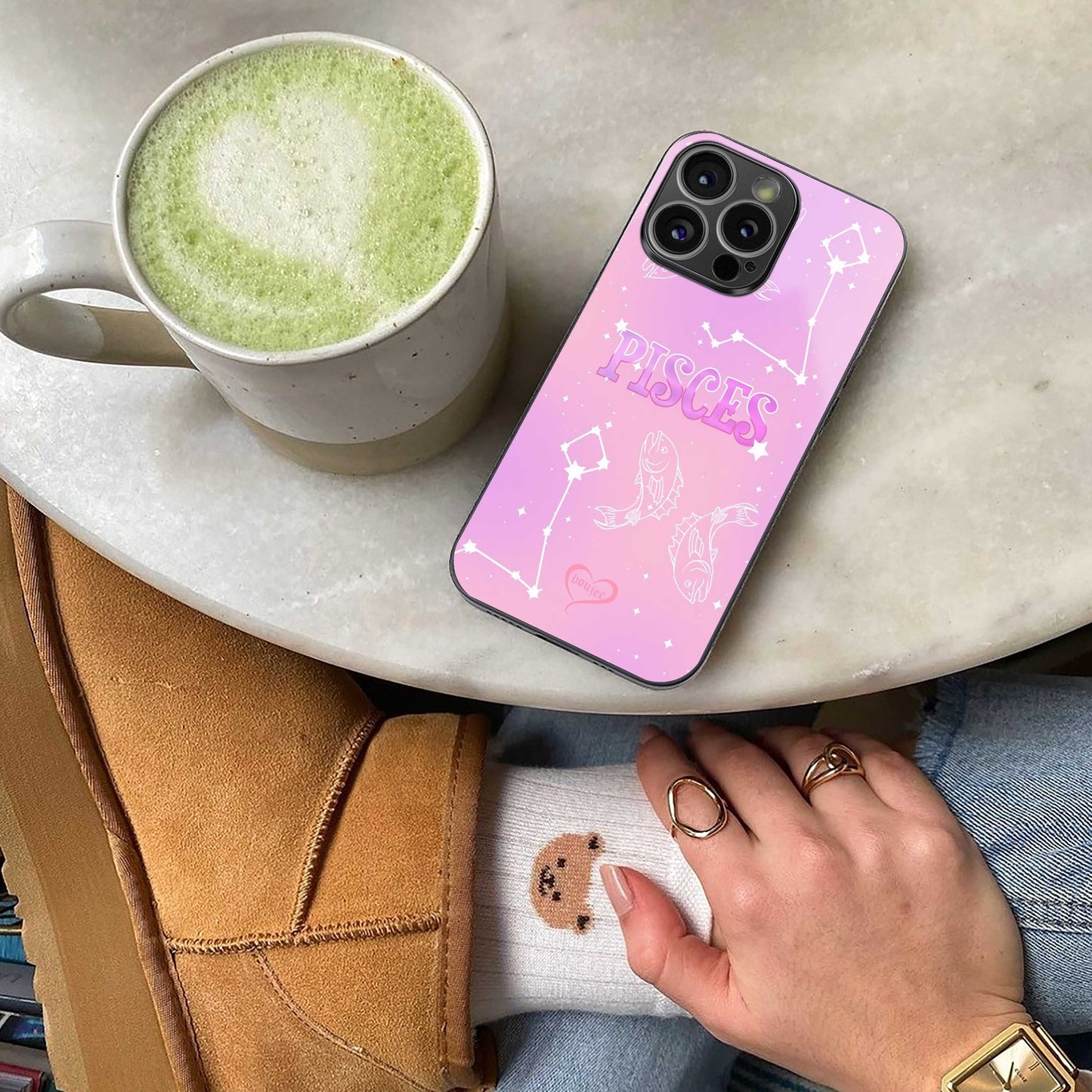 Pisces Aura Phone Case for Iphone 16 | Glass Case