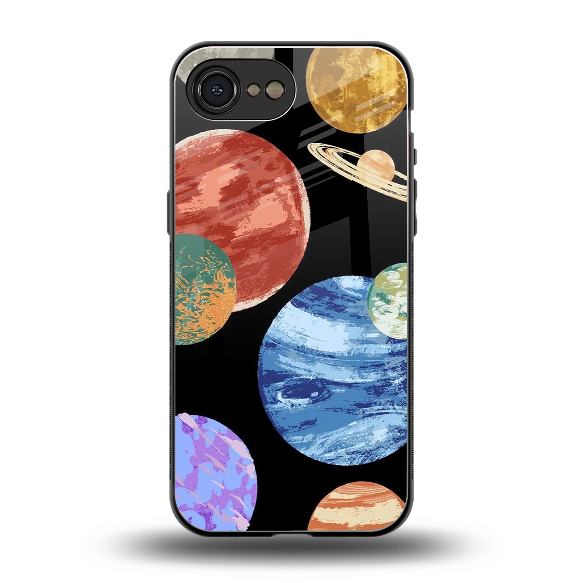 Planet Parade back phone cover | glass case for iphone 16e