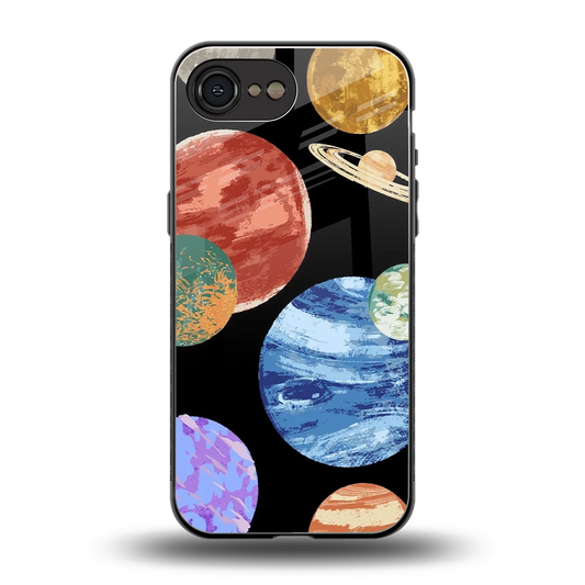 Planet Parade back phone cover | glass case for iphone 16e