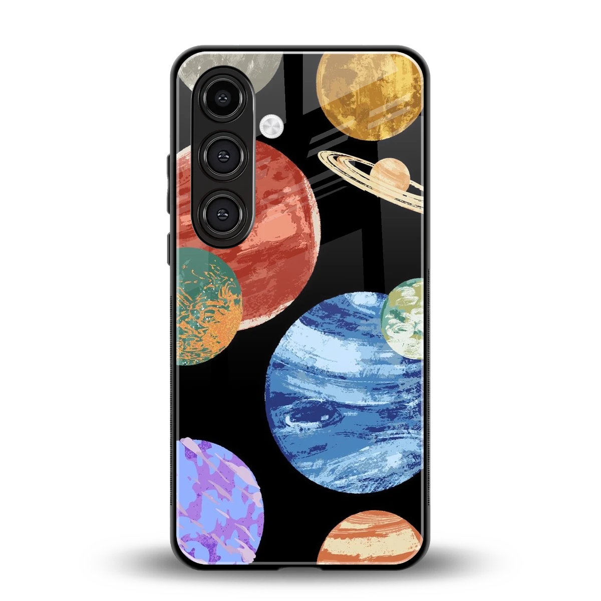 Planet Parade back phone cover | glass case for samsung galaxy s23 plus