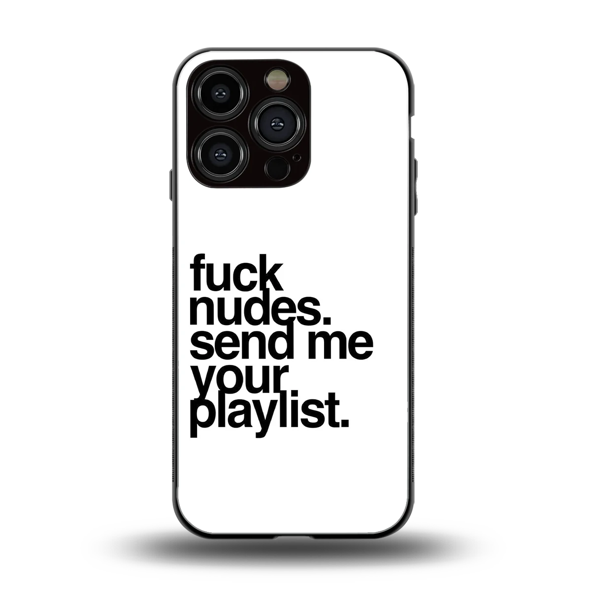 Playlist back phone cover | glass case for iphone 16 pro