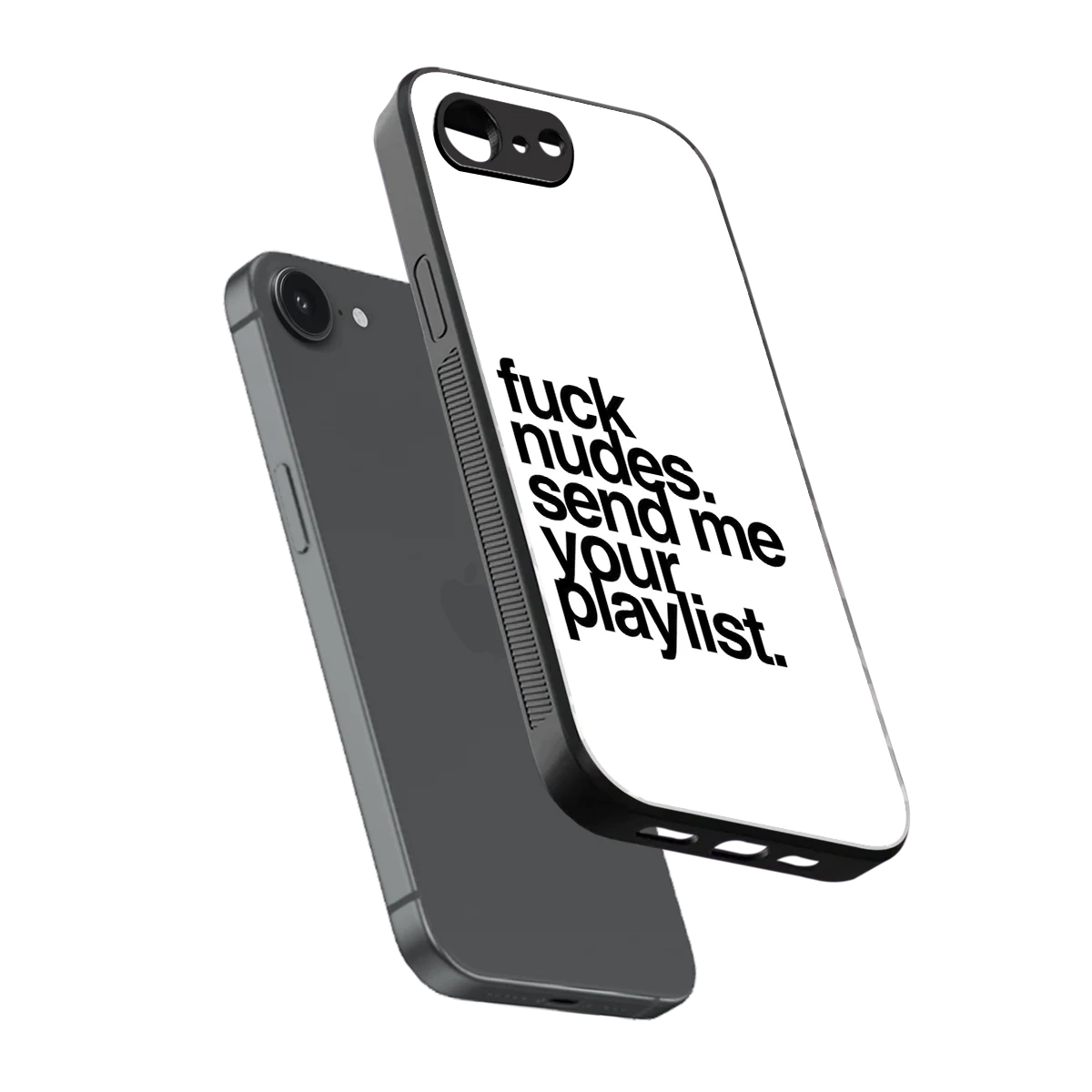 Playlist sleek iphone 16e cover with tempered glass back and TPU edges