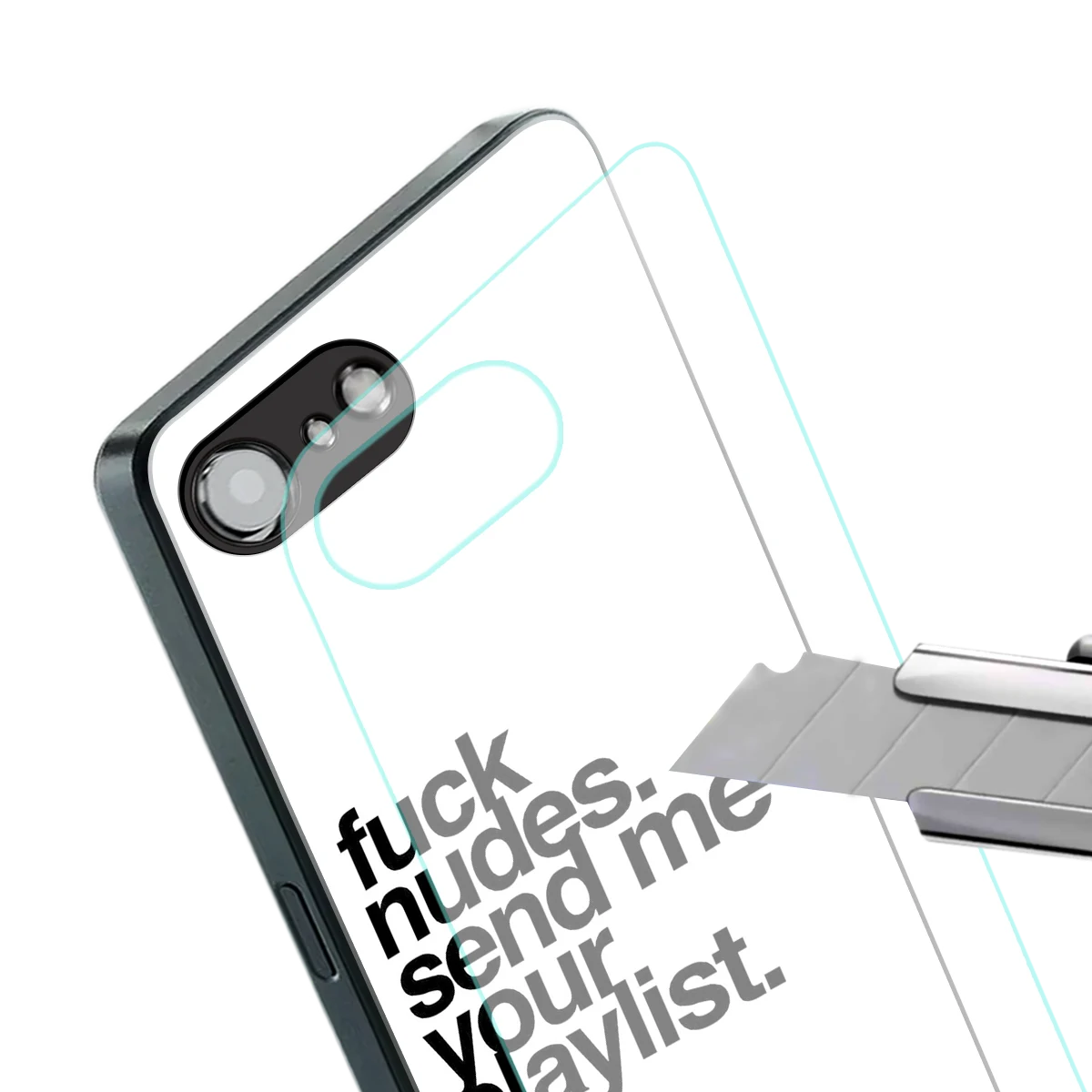 Playlist stylish phone case for iphone 16e | glossy glass and slim fit