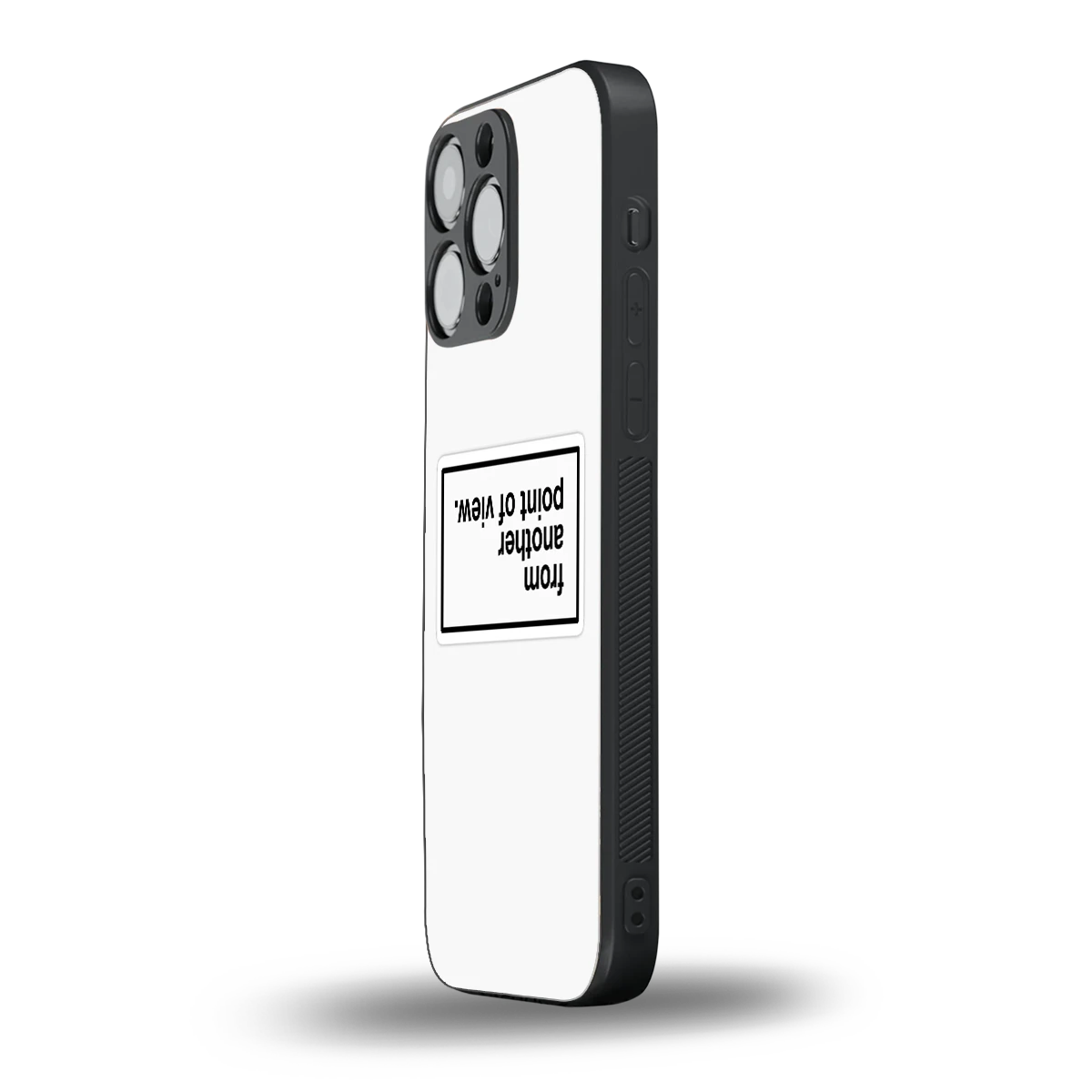 Point Of View White Edition iphone 15 pro max mobile cover | shockproof glass phone case
