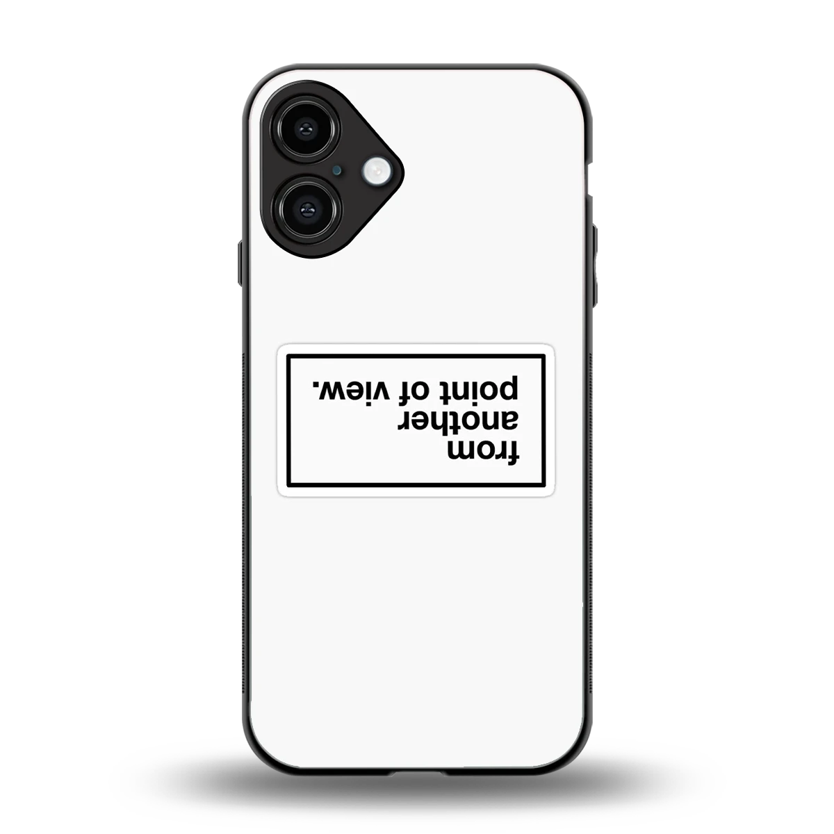Point Of View White Edition back phone cover | glass case for iphone 16 plus