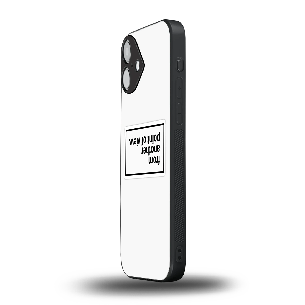 Point Of View White Edition iphone 16 plus mobile cover | shockproof glass phone case
