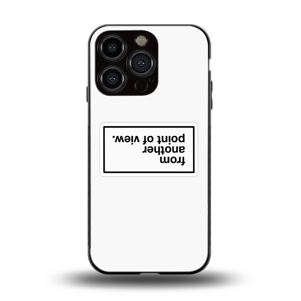 Point Of View White Edition back phone cover | glass case for iphone 16 pro
