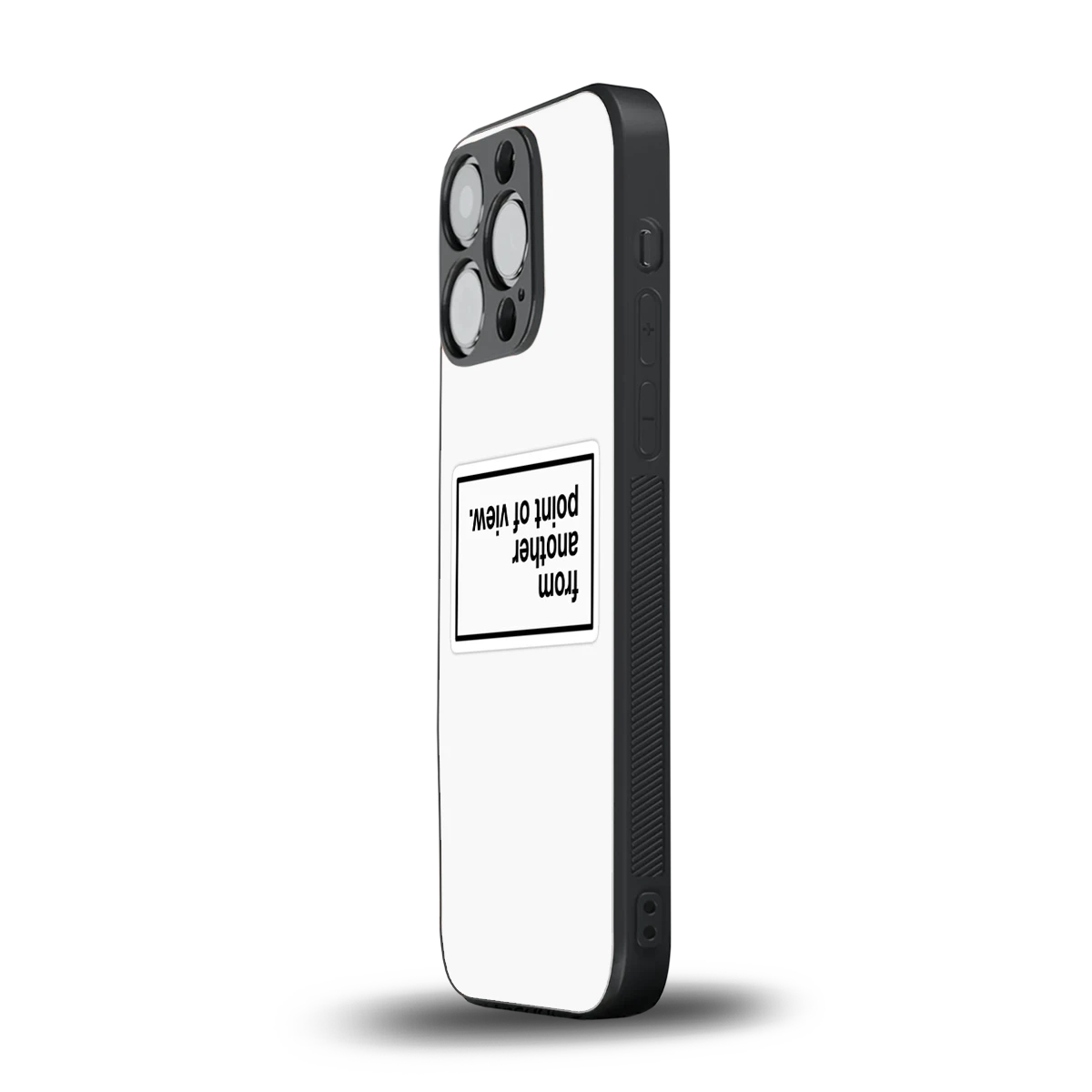 Point Of View White Edition iphone 16 pro mobile cover | shockproof glass phone case