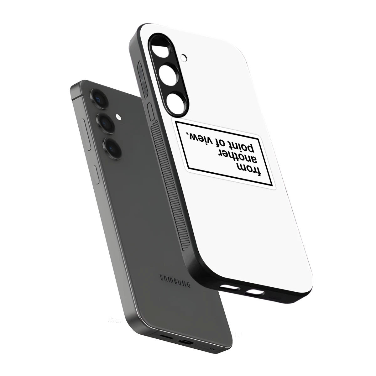 Point Of View White Edition sleek samsung galaxy s24 cover with tempered glass back and TPU edges