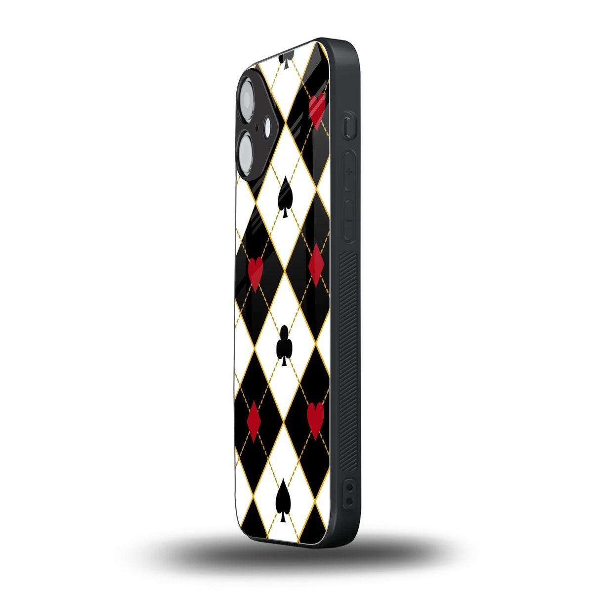 Poker Love iphone 16 plus mobile cover | shockproof glass phone case