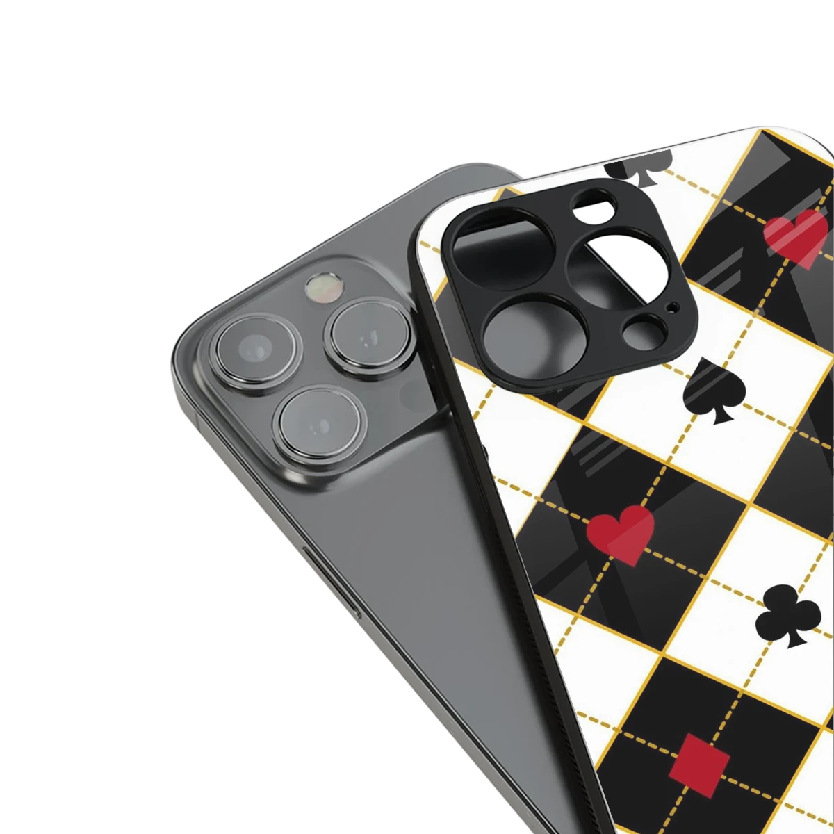 Poker Love stylish phone case for iphone 15 pro | glossy glass and slim fit