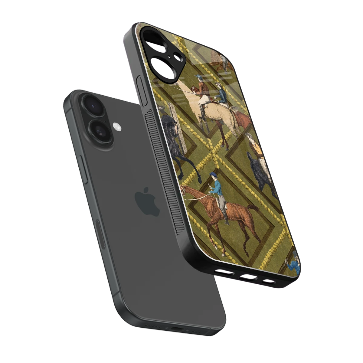 Polo Elite sleek iphone 16 plus cover with tempered glass back and TPU edges