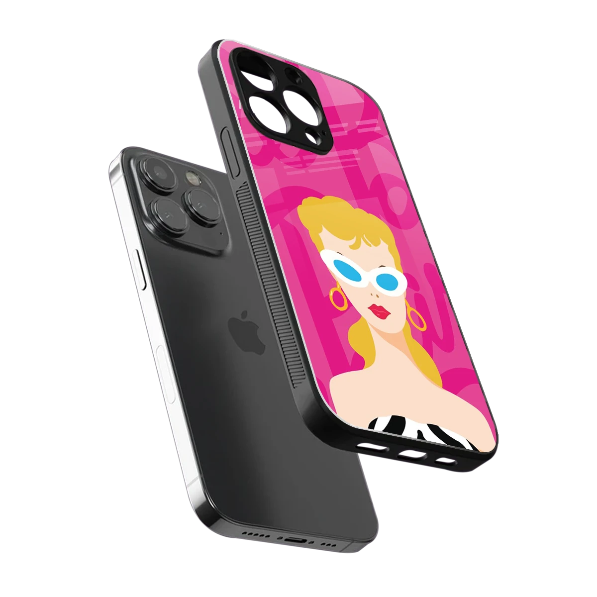 Pookie sleek iphone 14 pro max cover with tempered glass back and TPU edges