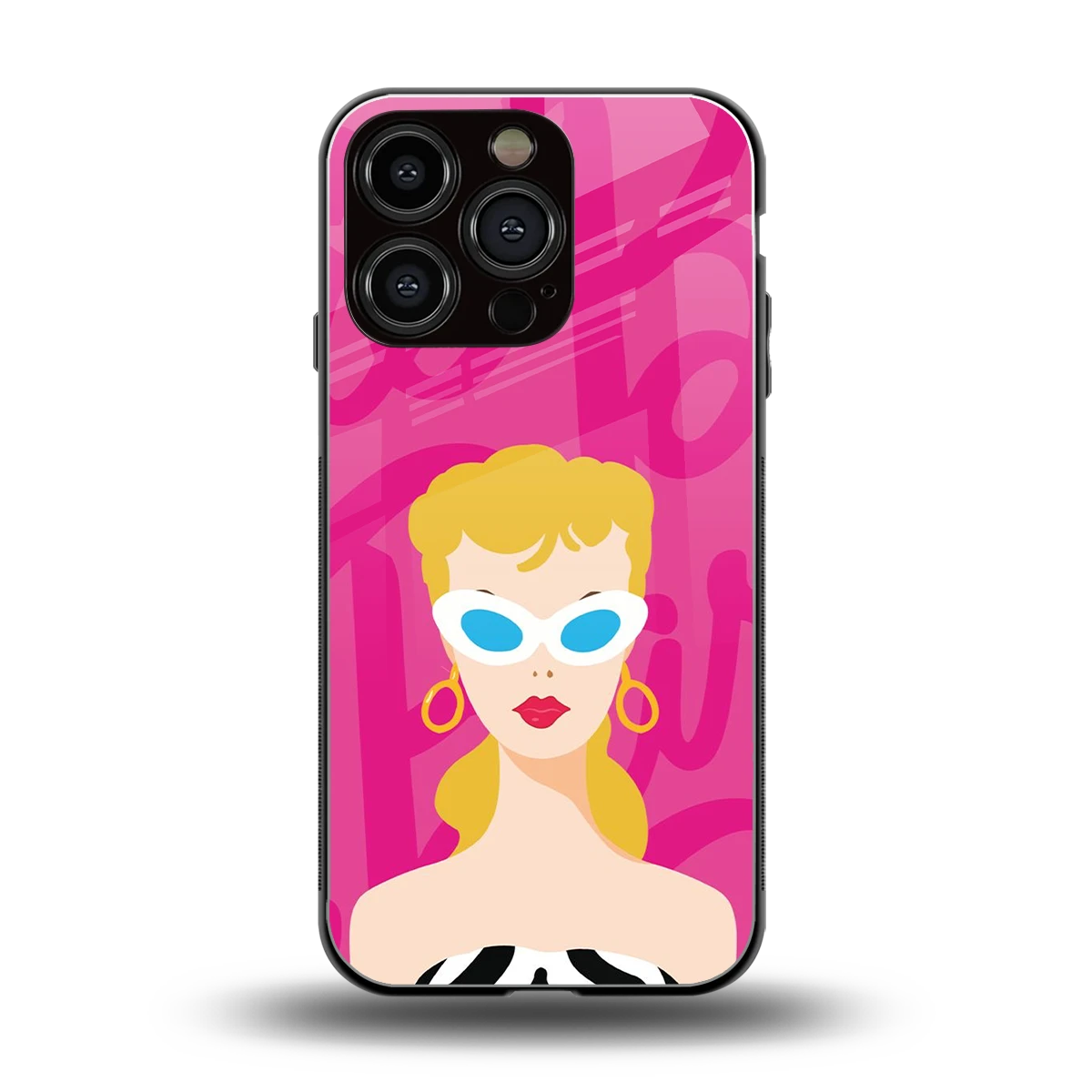 Pookie back phone cover | glass case for iphone 16 pro
